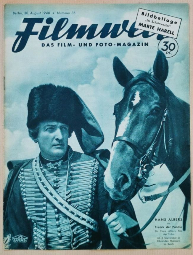 FILMWELT magazine side cover Issue 35 30 August 1940