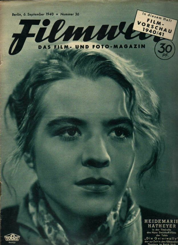 FILMWELT magazine side cover Issue 36 6 September 1940