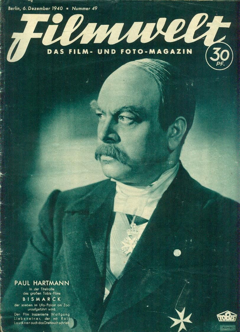 FILMWELT magazine side cover Issue 49 6 December 1940
