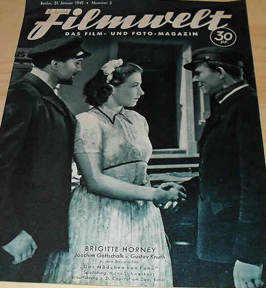 FILMWELT magazine side cover Issue 5 31 January 1941