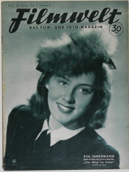 FILMWELT magazine side cover Issue 9 28 February 1941