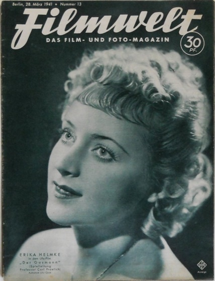 FILMWELT magazine side cover Issue 13 28 March 1941