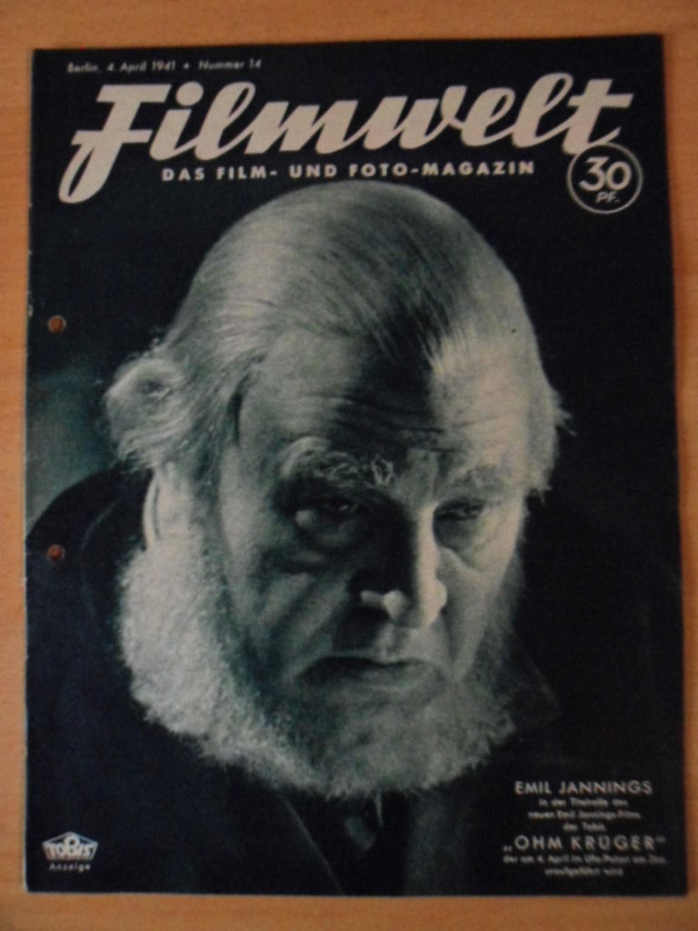 FILMWELT magazine side cover Issue 14 4 April 1941