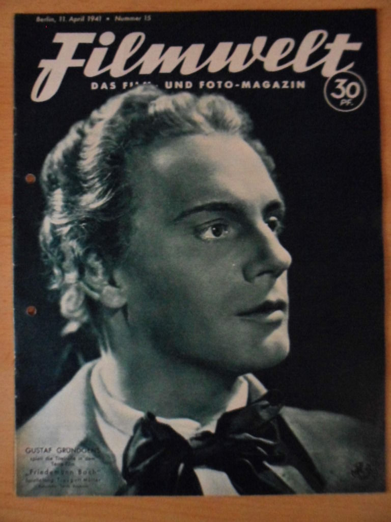 FILMWELT magazine side cover Issue 15 11 April 1941