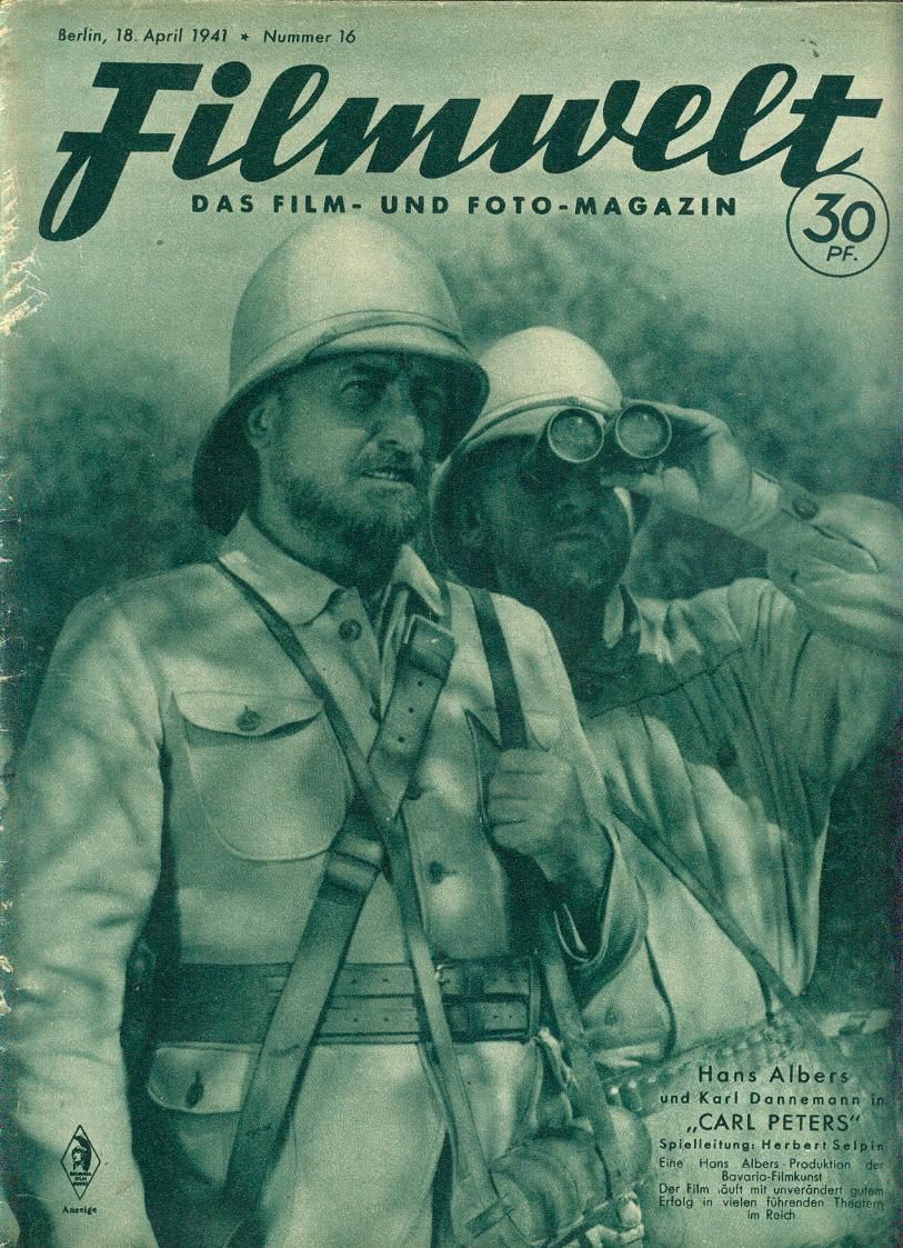 FILMWELT magazine side cover Issue 16 18 April 1941
