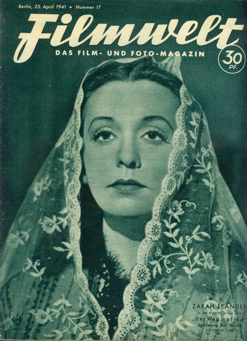 FILMWELT magazine side cover Issue 17 25 April 1941
