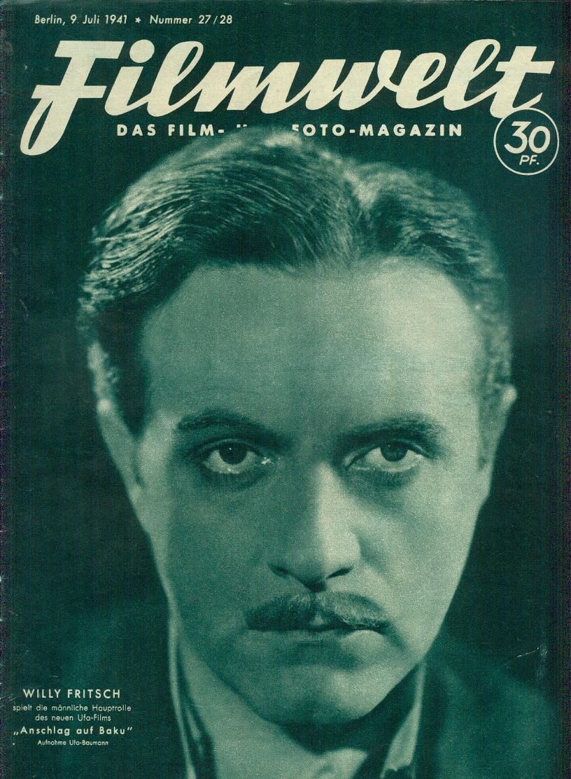 FILMWELT magazine side cover Issue 27/28 9 July 1941