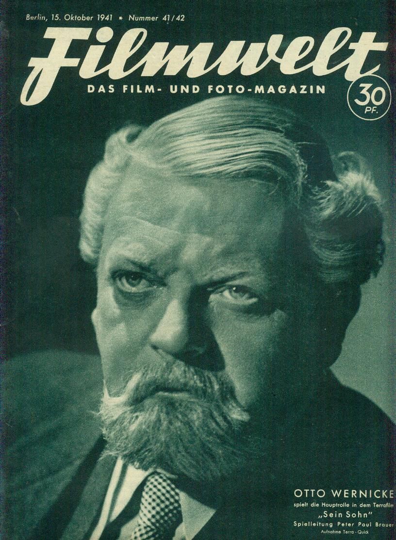 FILMWELT magazine side cover Issue 41-42 15 October 1941