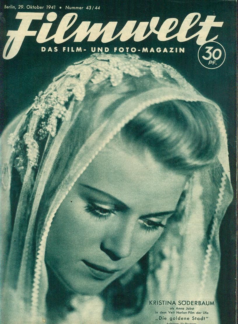 FILMWELT magazine side cover Issue 43-44 29 October 1941