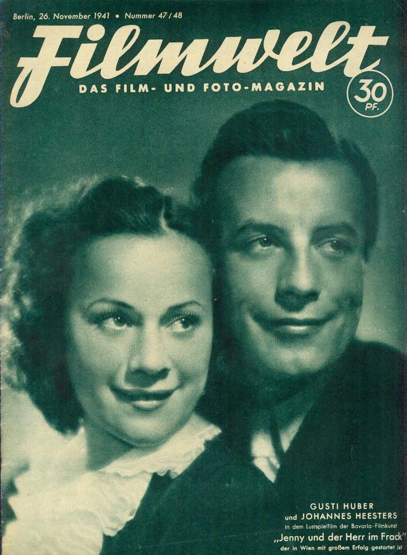 FILMWELT magazine side cover Issue 47-48 26 November 1941