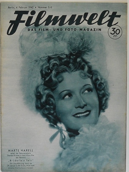 FILMWELT magazine side cover Issue 5/6 4 February 1942