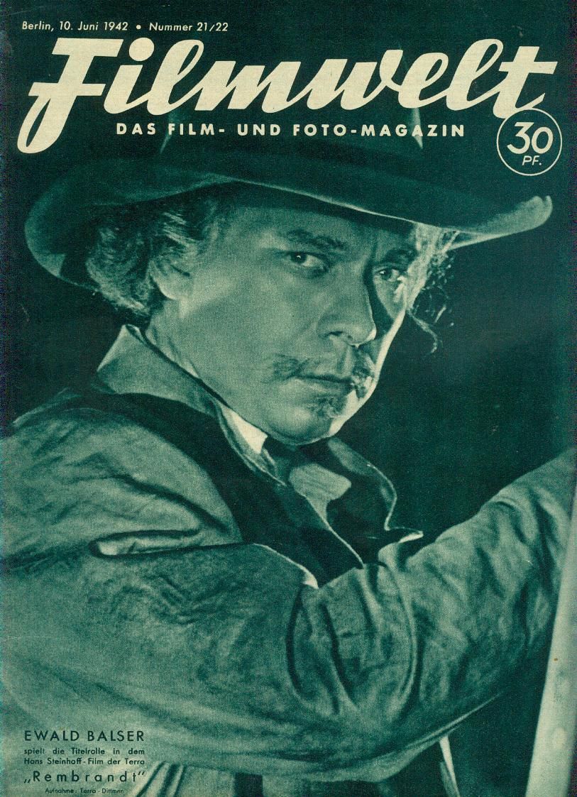 FILMWELT magazine side cover Issue 21/22 10 June 1942