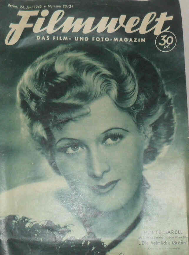 FILMWELT magazine side cover Issue 23/24 24 June 1942
