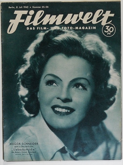 FILMWELT magazine side cover Issue 25/26 8 July 1942