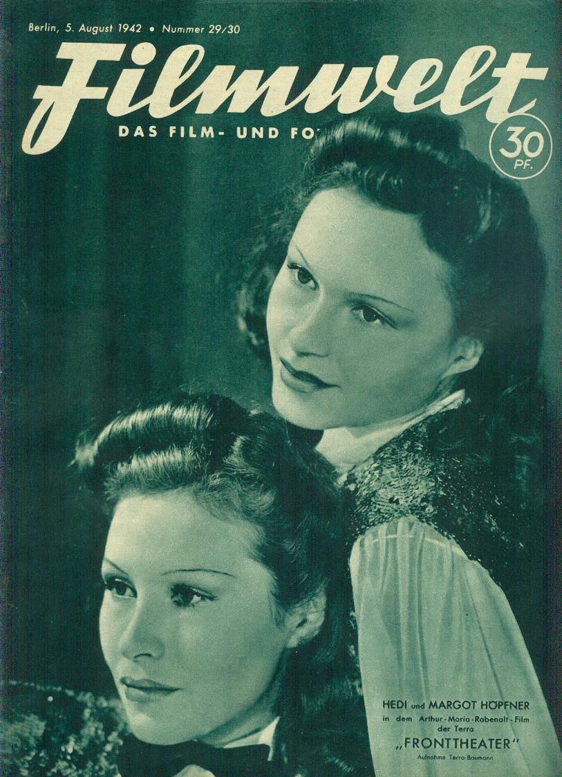 FILMWELT magazine side cover Issue 29/30 5 August 1942