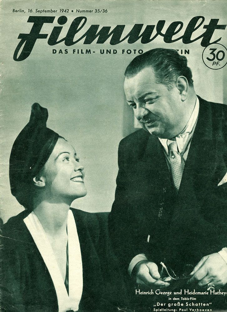 FILMWELT magazine side cover Issue 35/36 16 September 1942