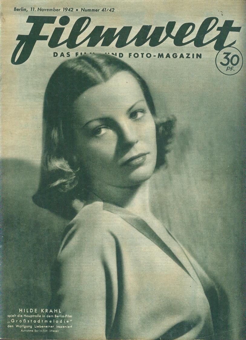 FILMWELT magazine side cover Issue 41/42 11 November 1942