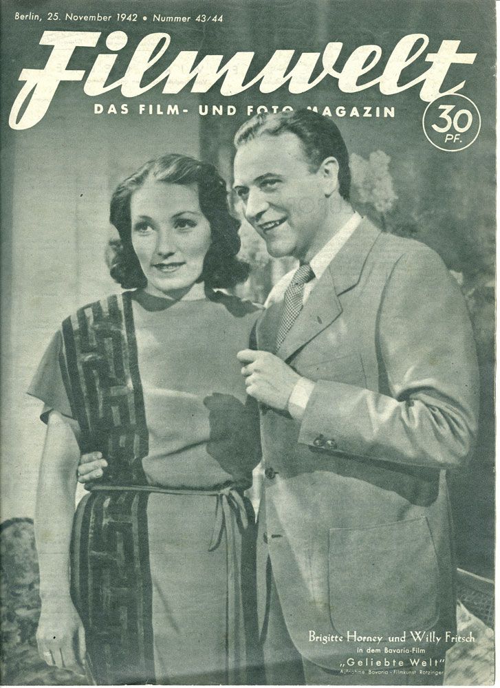 FILMWELT magazine side cover Issue 43/44 25 November 1942