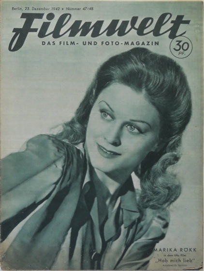 FILMWELT magazine side cover Issue 47/48 23 December 1942