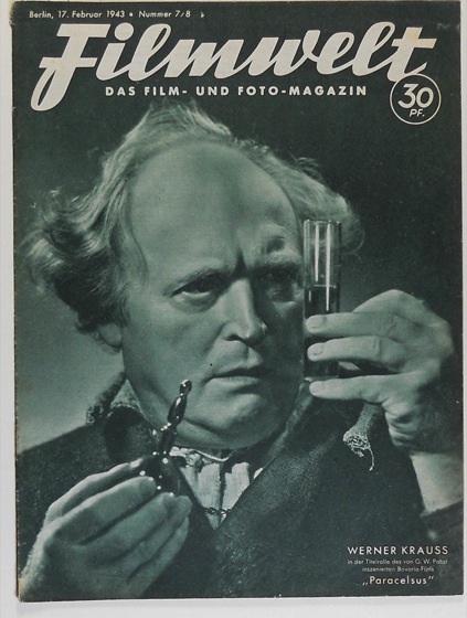 FILMWELT magazine side cover Issue 7/8 17 February 1943