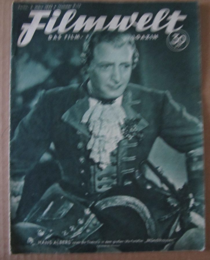FILMWELT magazine side cover Issue 9/12 3 March 1943