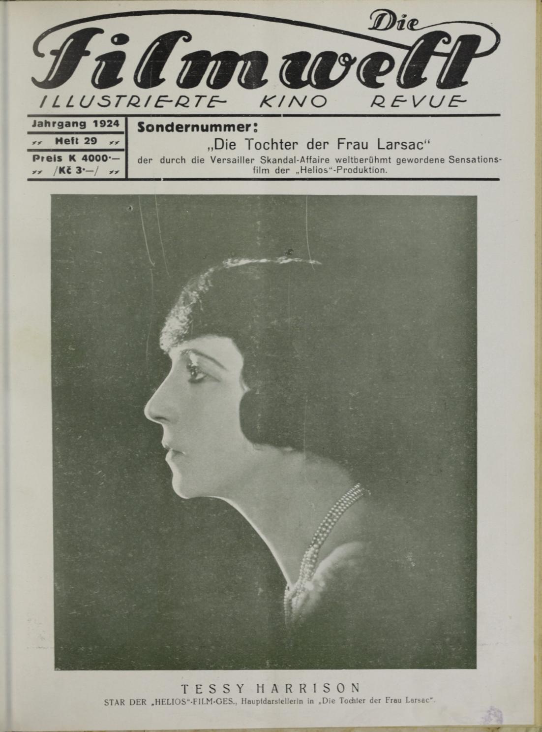 FILMWELT | DIE magazine side cover Issue 29   1924