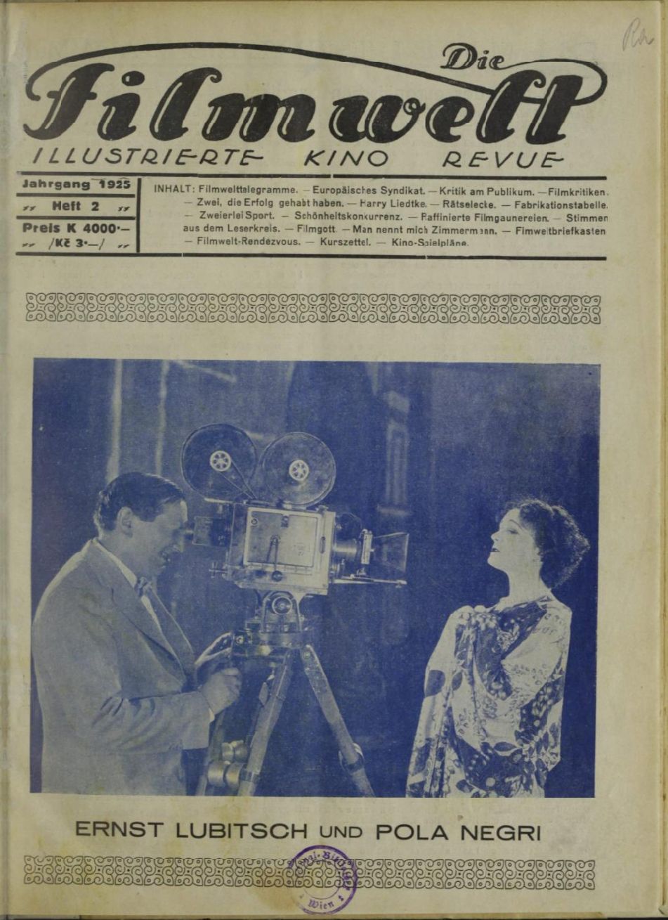 FILMWELT | DIE magazine side cover Issue 2   1925