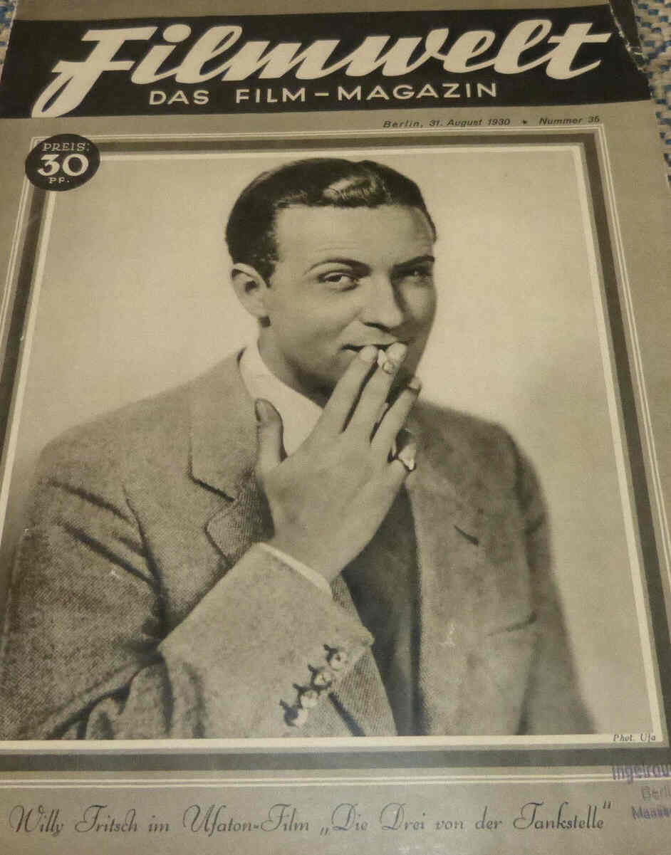 FILMWELT magazine side cover Issue 35 31 August 1930