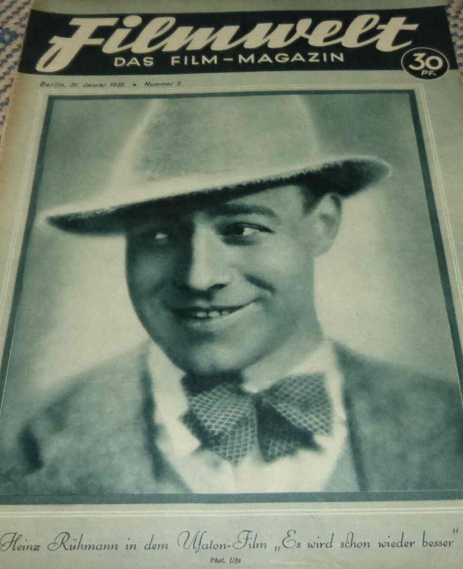 FILMWELT magazine side cover Issue 05 31 January 1932