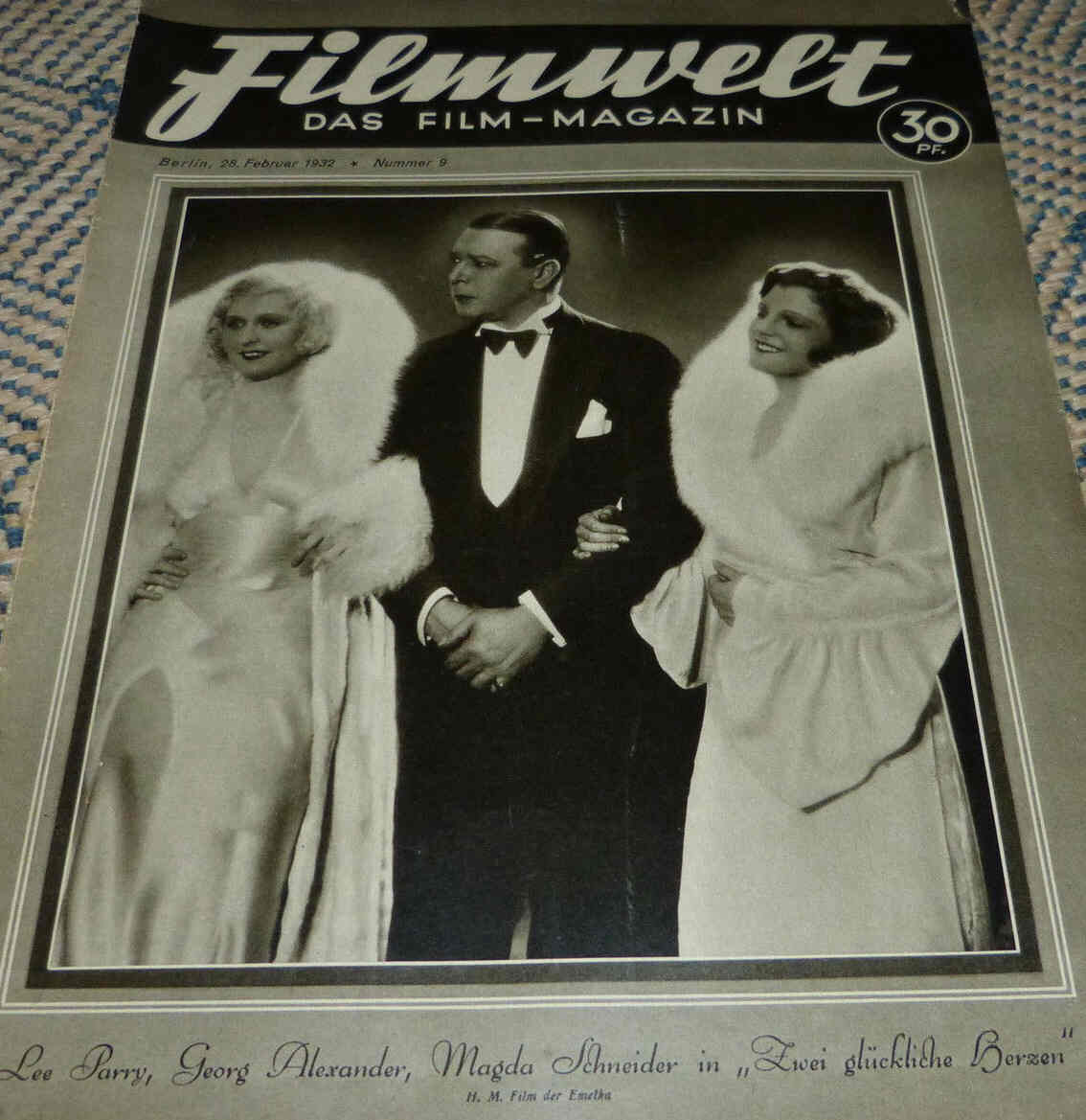 FILMWELT magazine side cover Issue 09 28 February 1932