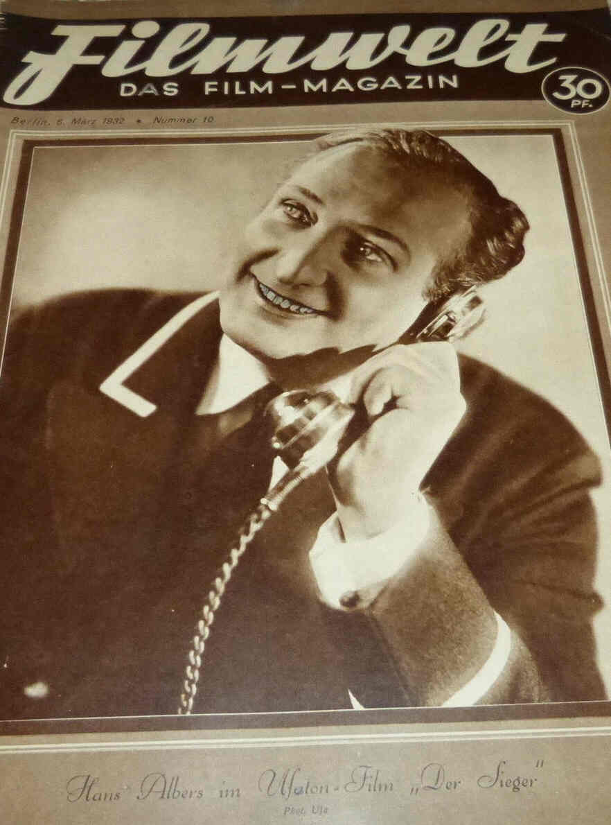 FILMWELT magazine side cover Issue 10 6 March 1932