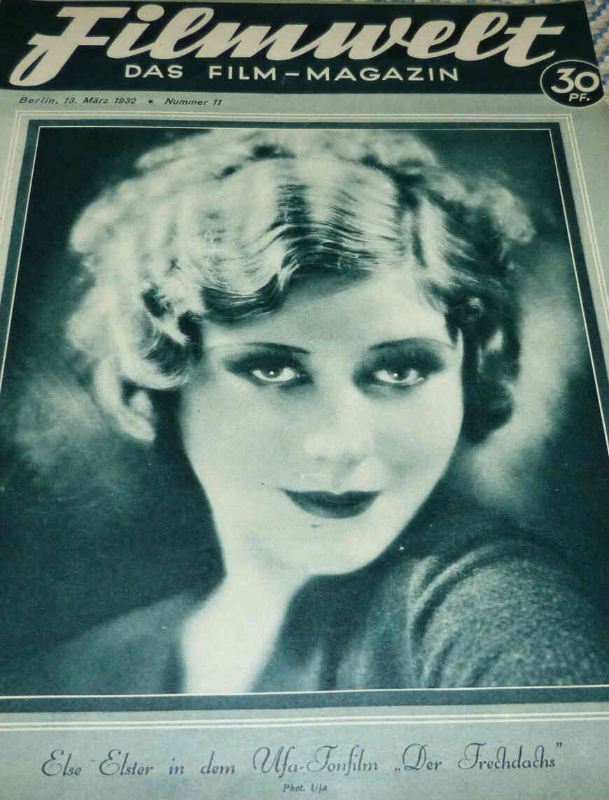 FILMWELT magazine side cover Issue 11 13 March 1932