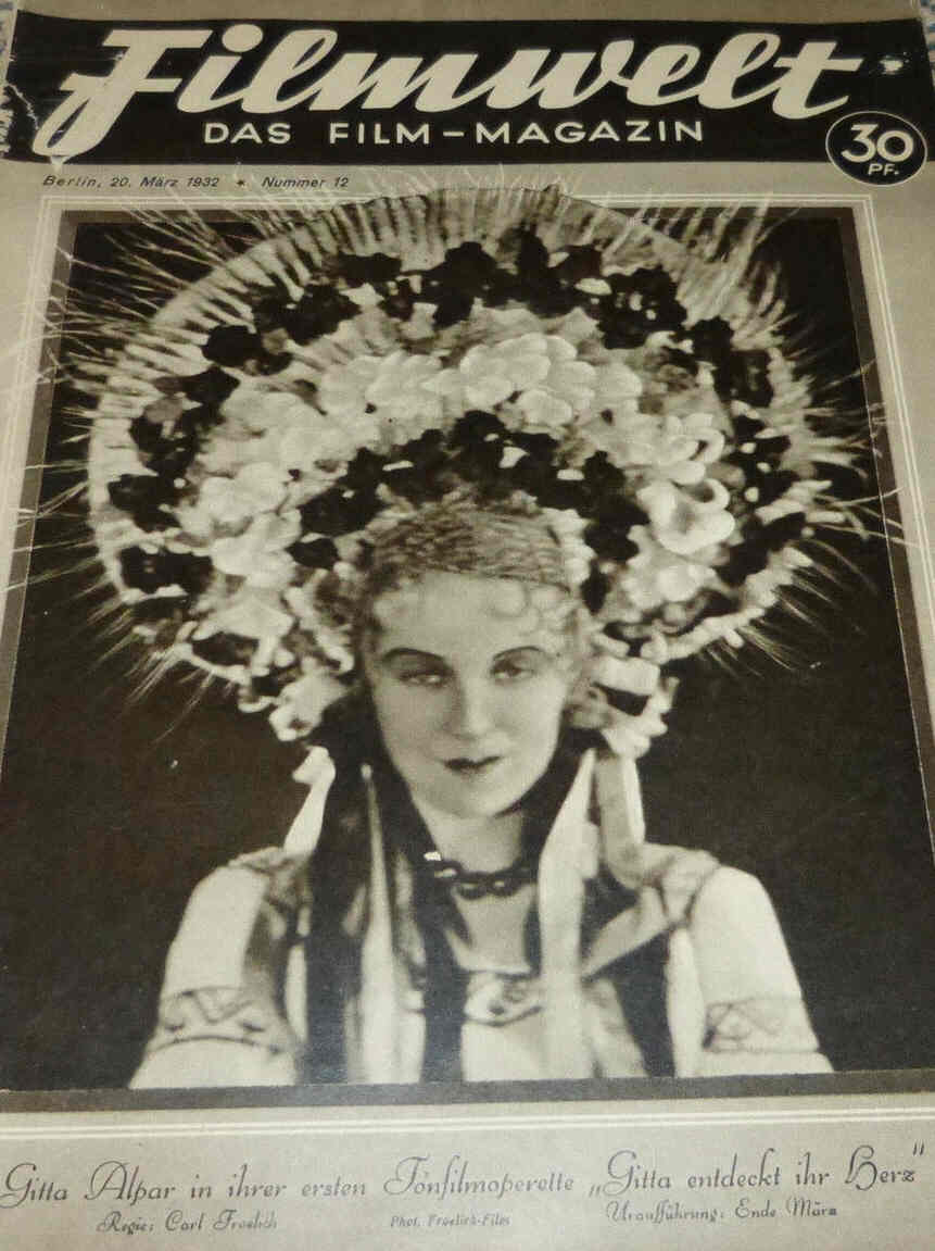 FILMWELT magazine side cover Issue 12 20 March 1932