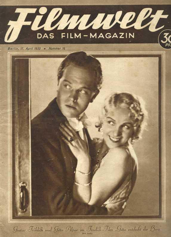 FILMWELT magazine side cover Issue 16 17 April 1932