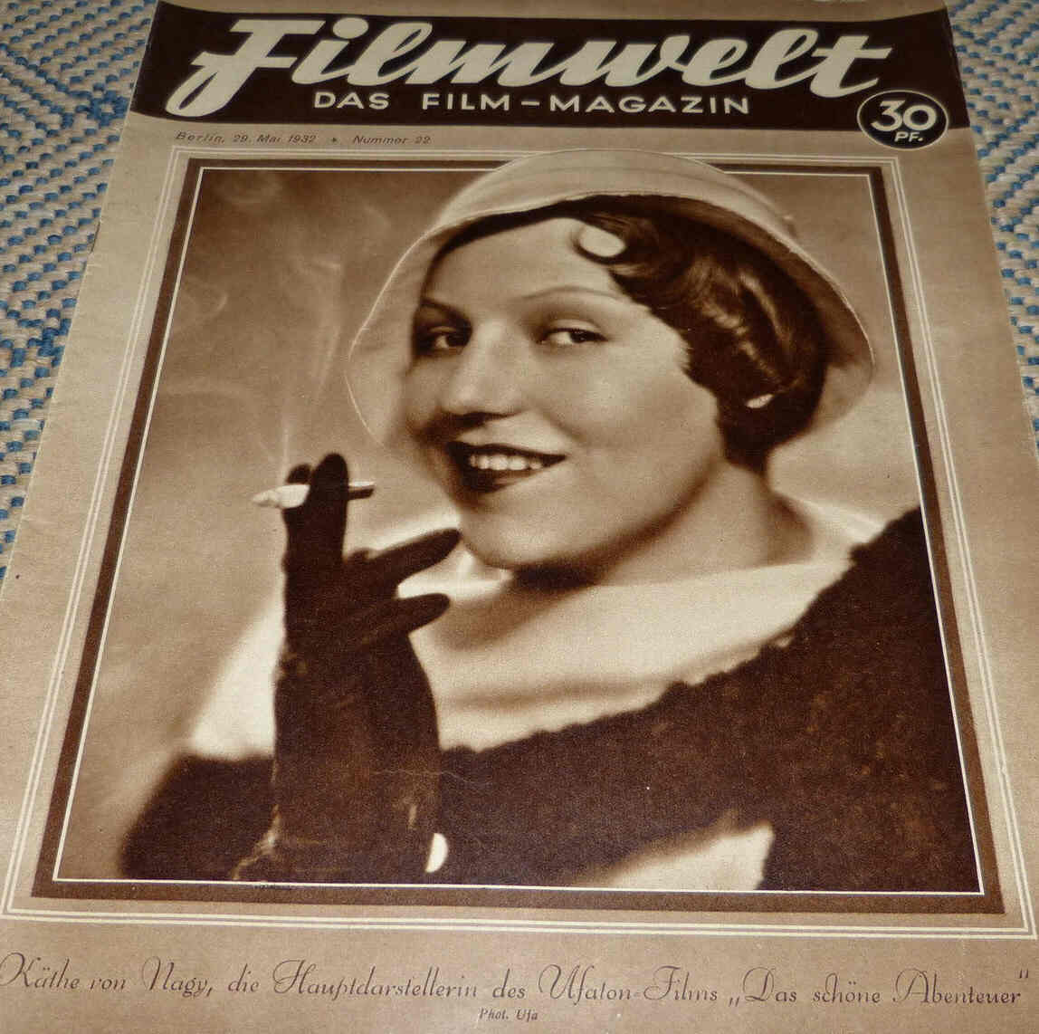 FILMWELT magazine side cover Issue 22 29 May 1932