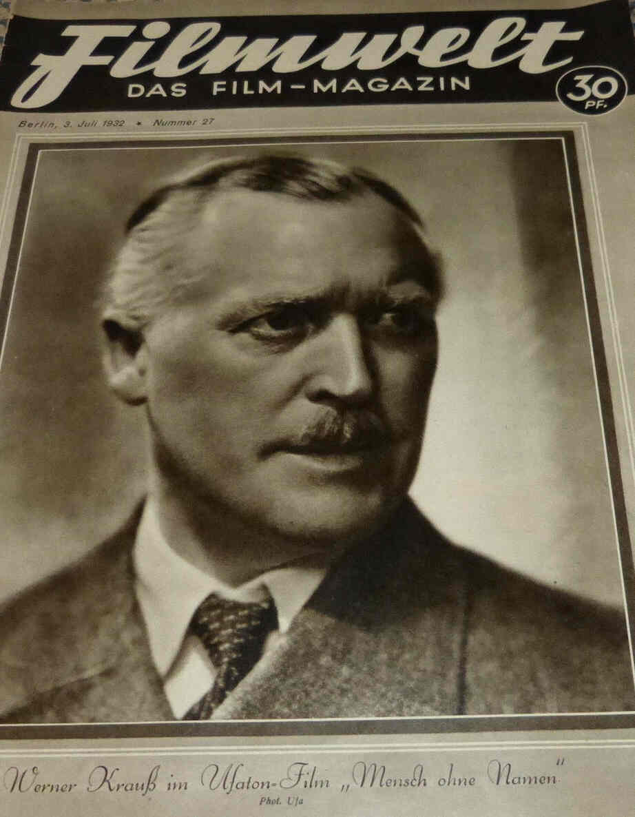 FILMWELT magazine side cover Issue 27 3 July 1932