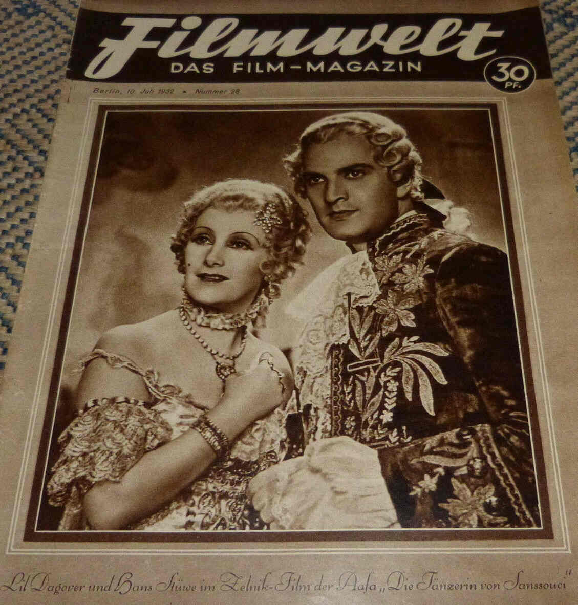 FILMWELT magazine side cover Issue 28 10 July 1932