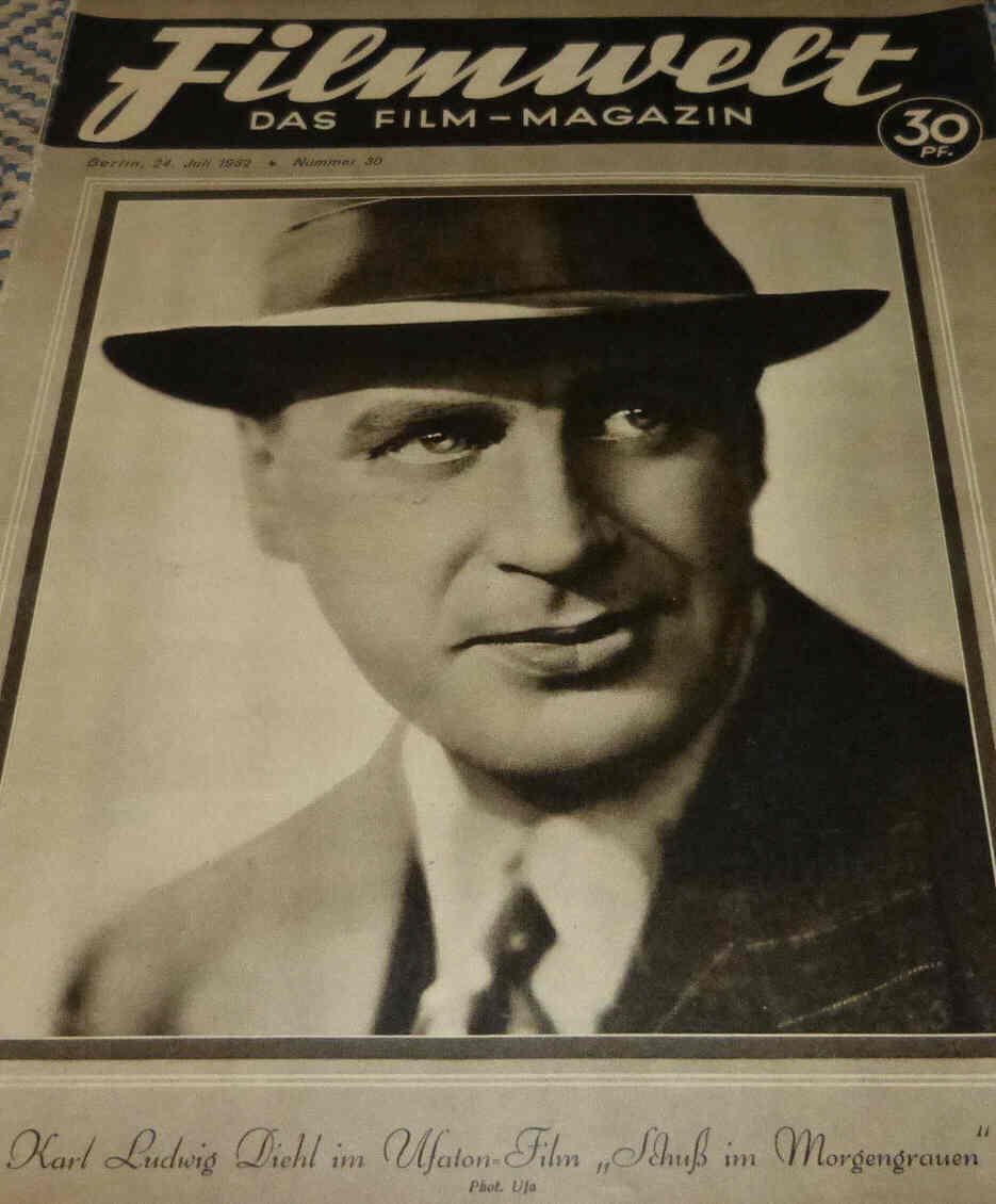 FILMWELT magazine side cover Issue 30 24 July 1932