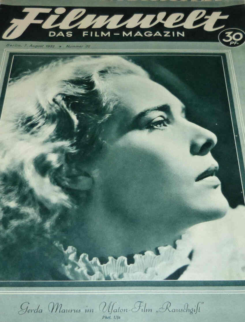 FILMWELT magazine side cover Issue 32 7 August 1932