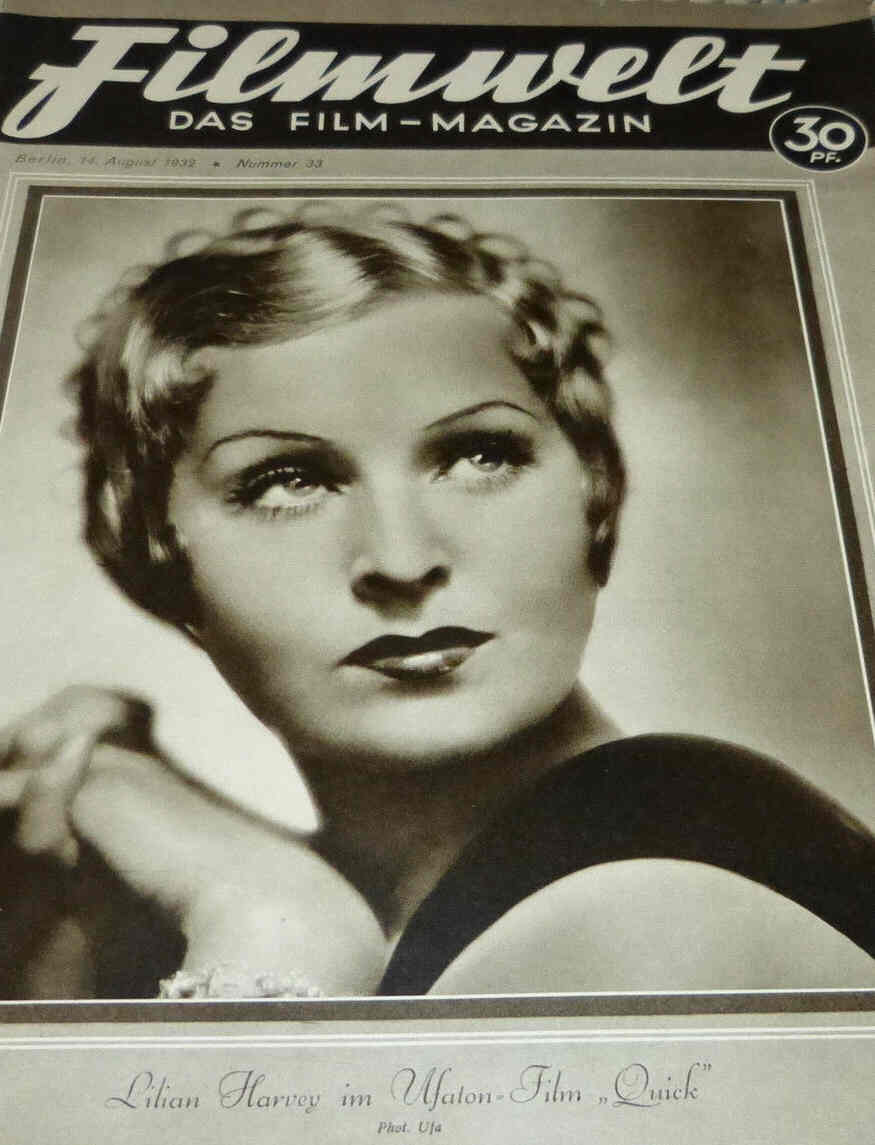 FILMWELT magazine side cover Issue 33 14 August 1932