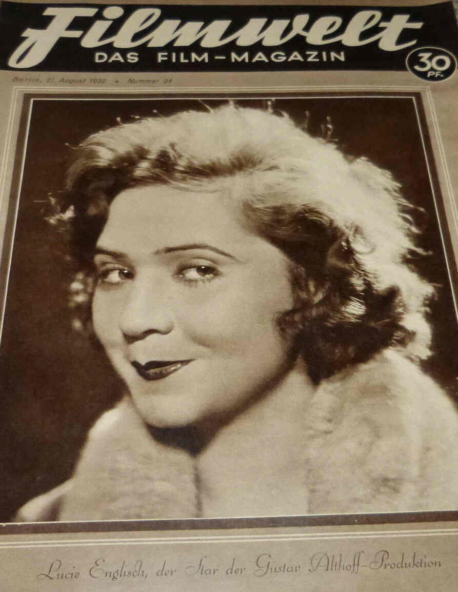 FILMWELT magazine side cover Issue 34 21 August 1932