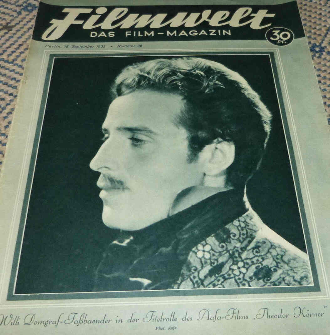 FILMWELT magazine side cover Issue 38 18 September 1932