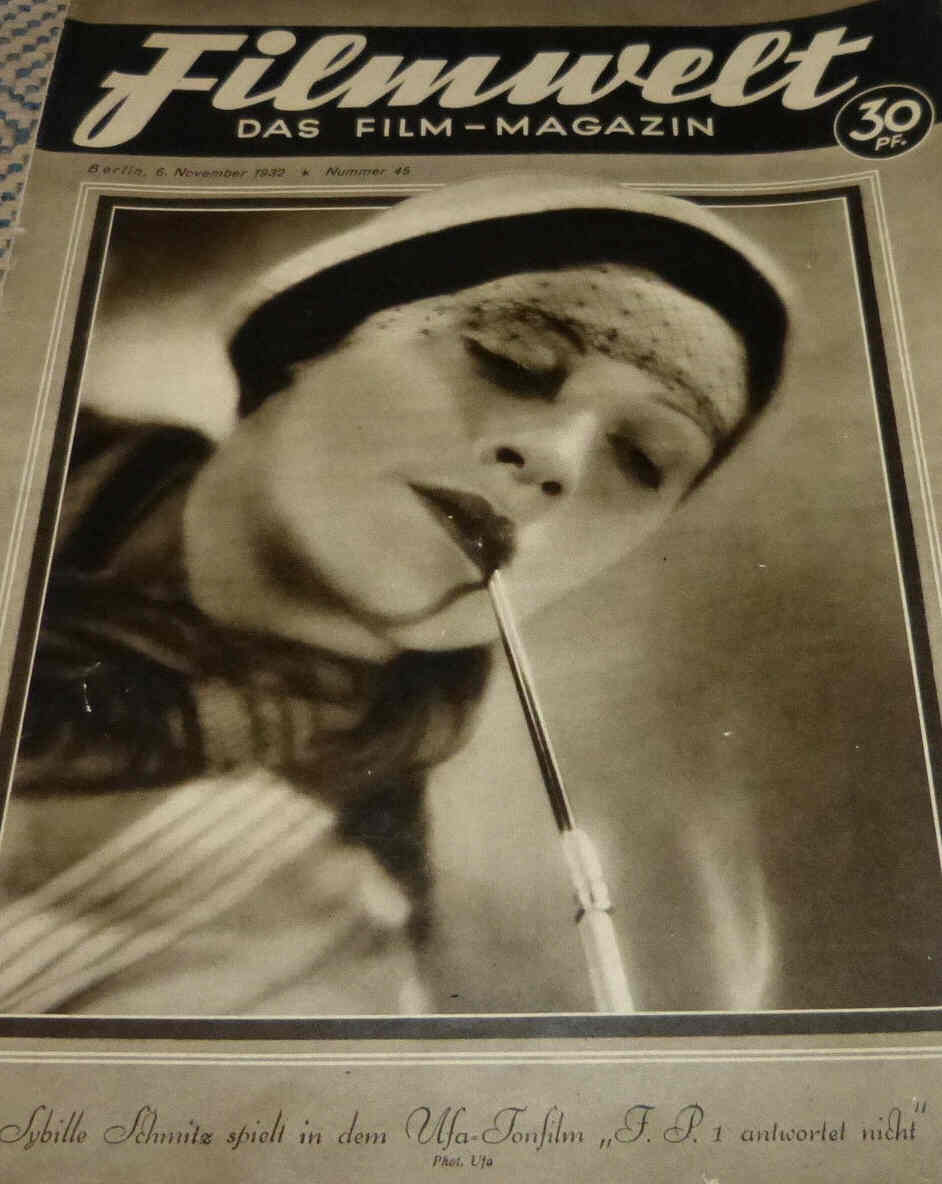 FILMWELT magazine side cover Issue 45 6 November 1932