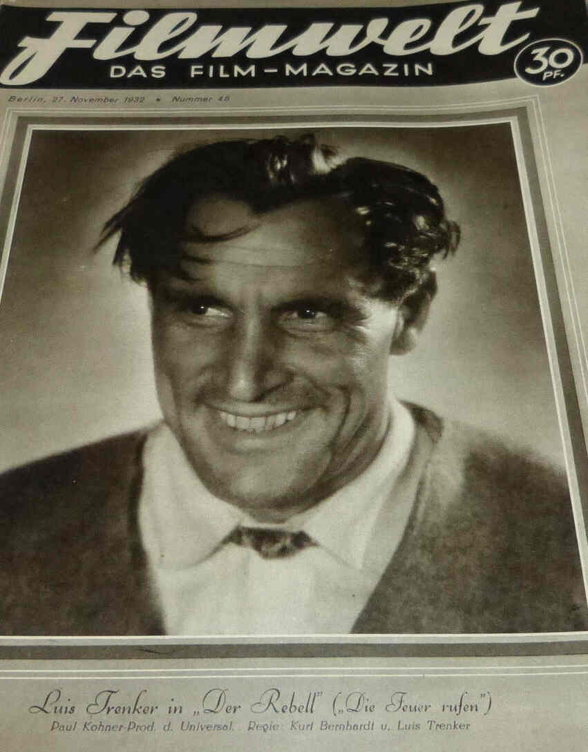 FILMWELT magazine side cover Issue 48 27 November 1932