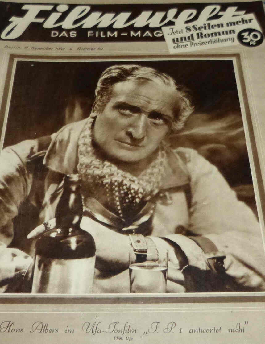 FILMWELT magazine side cover Issue 50 11 December 1932