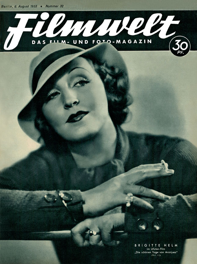FILMWELT magazine side cover Issue 32 6 August 1933