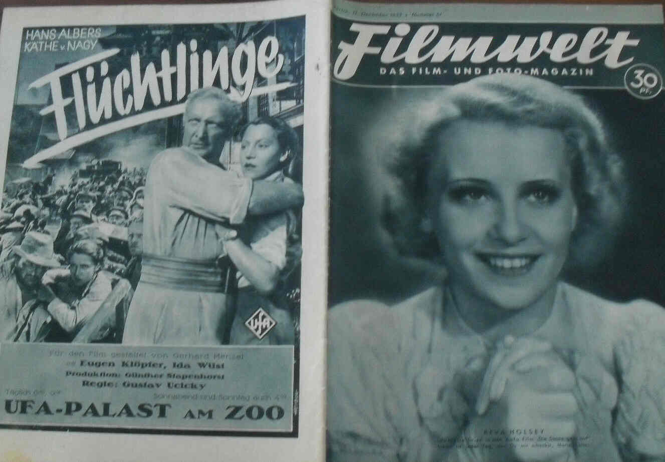 FILMWELT magazine side cover Issue 51 17 December 1933