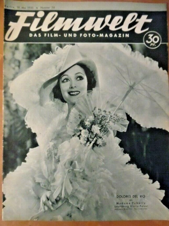 FILMWELT magazine side cover Issue 20 19 May 1935