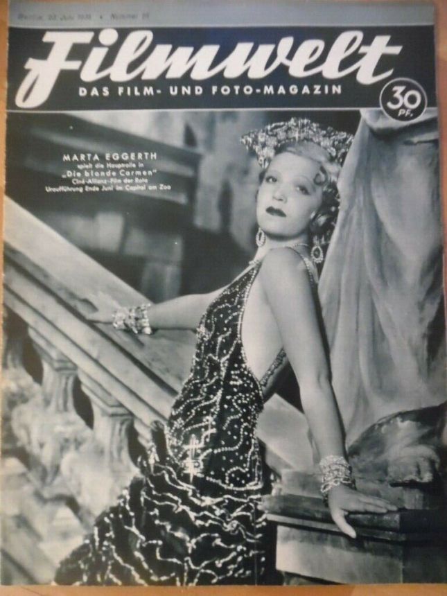 FILMWELT magazine side cover Issue 25 23 June 1935