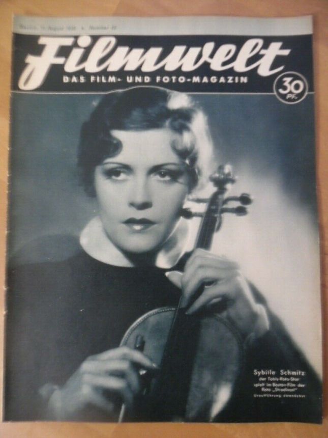 FILMWELT magazine side cover Issue 32 11 August 1935